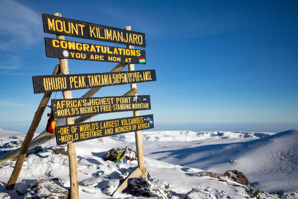 Mount Kilimanjaro rising above Tanzania during a Go Vision Safaris climbing journey